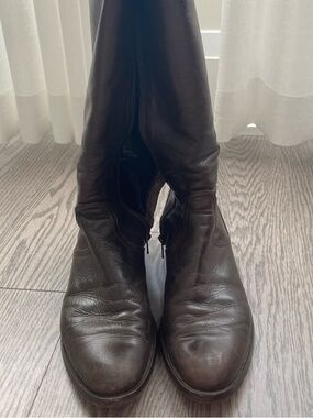 Vibram Browns Tall Brown Leather Boots